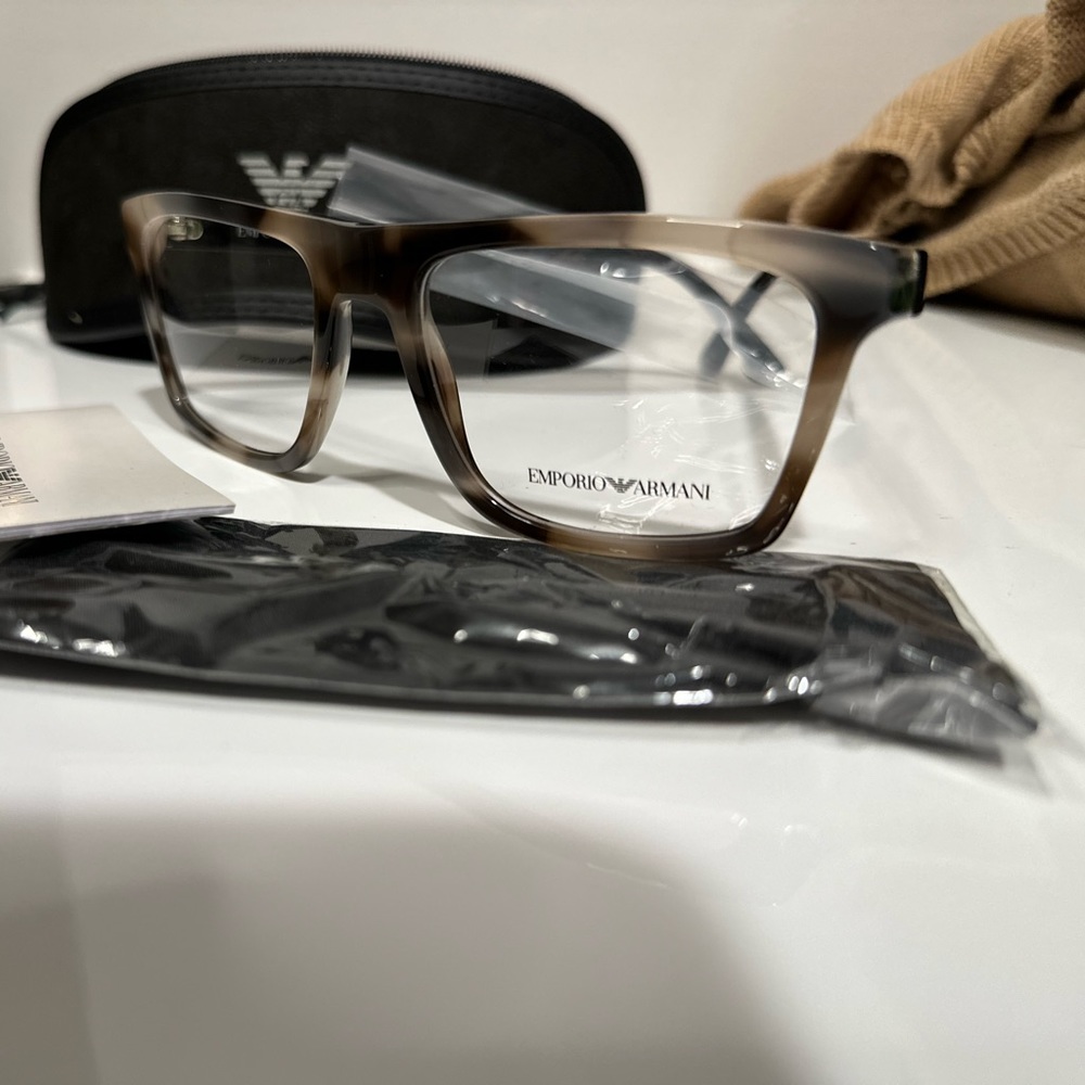 NWT Armani glasses, men’s frame in case. Meant to be adjusted for prescription